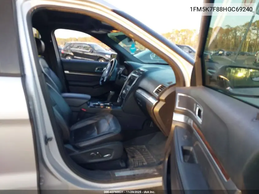 1FM5K7F88HGC69240 2017 Ford Explorer Limited