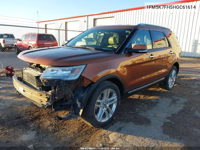 1FM5K7FH5HGC61614 2017 Ford Explorer Limited