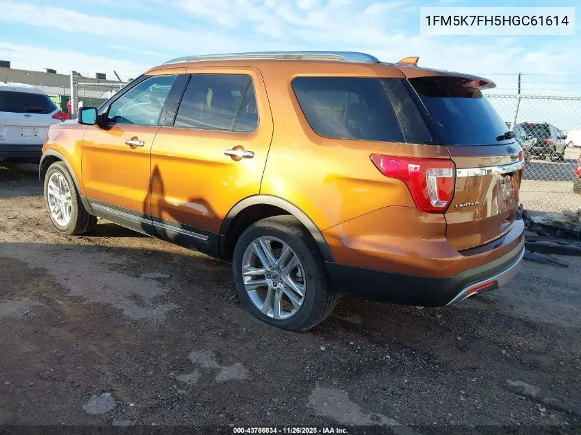 1FM5K7FH5HGC61614 2017 Ford Explorer Limited