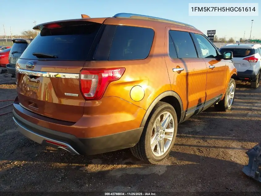 1FM5K7FH5HGC61614 2017 Ford Explorer Limited
