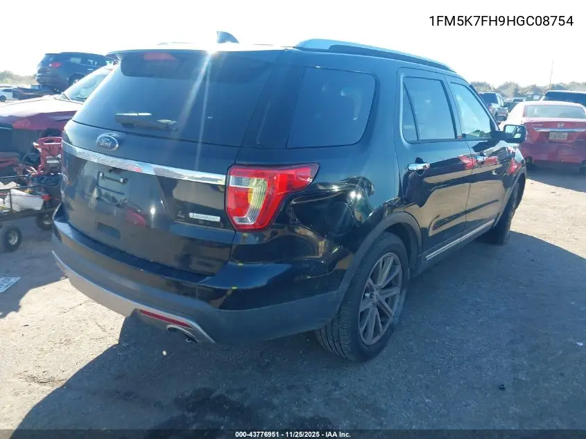 1FM5K7FH9HGC08754 2017 Ford Explorer Limited