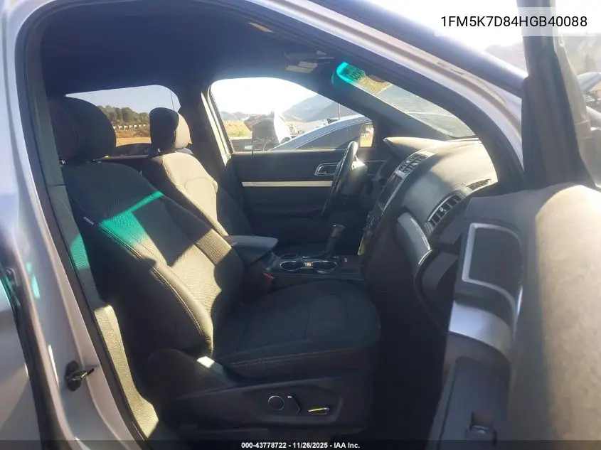1FM5K7D84HGB40088 2017 Ford Explorer Xlt