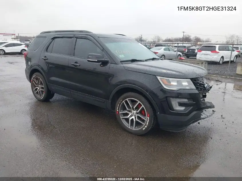 1FM5K8GT2HGE31324 2017 Ford Explorer Sport