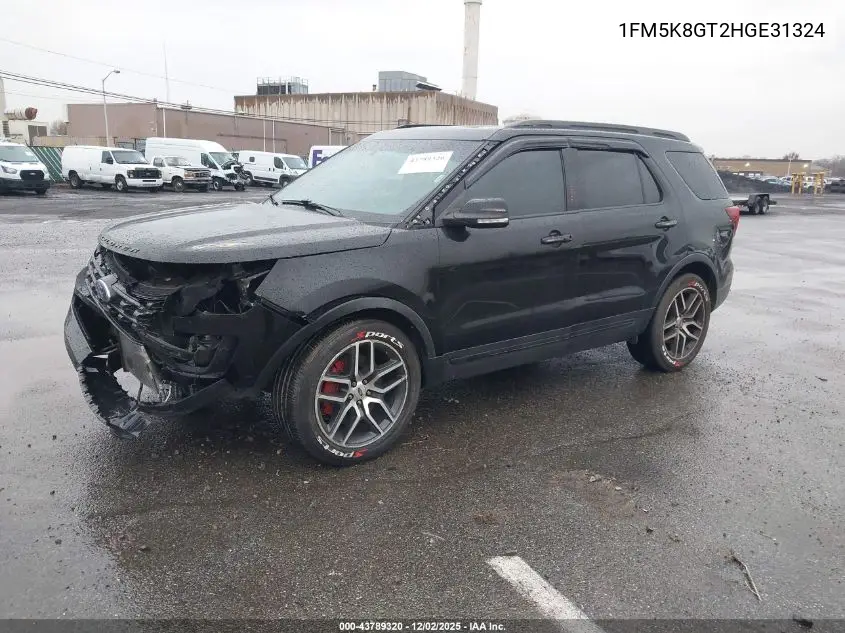 1FM5K8GT2HGE31324 2017 Ford Explorer Sport