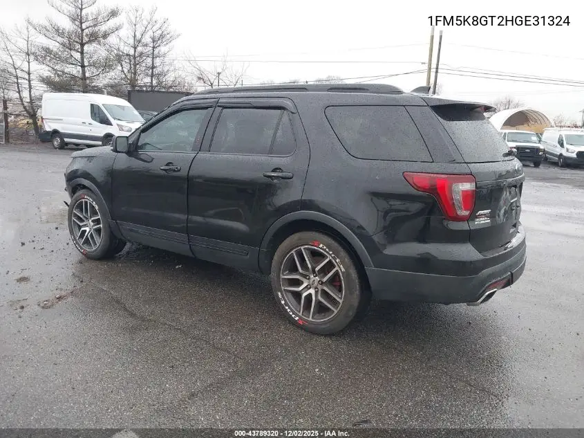 1FM5K8GT2HGE31324 2017 Ford Explorer Sport