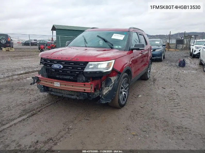 1FM5K8GT4HGB13530 2017 Ford Explorer Sport