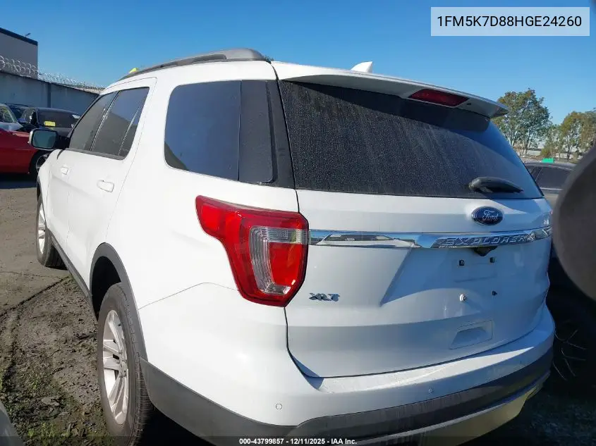 1FM5K7D88HGE24260 2017 Ford Explorer Xlt