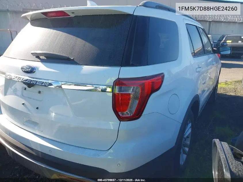 1FM5K7D88HGE24260 2017 Ford Explorer Xlt