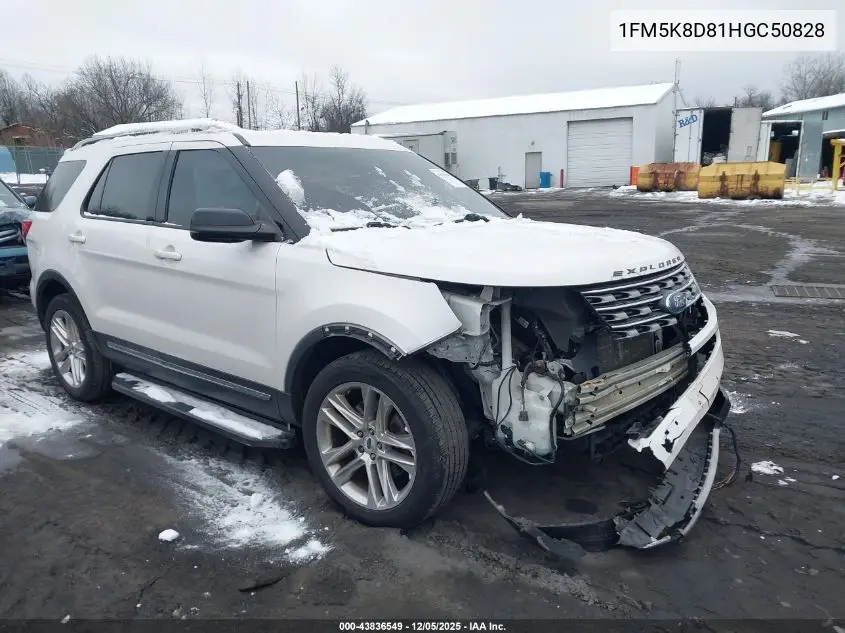 1FM5K8D81HGC50828 2017 Ford Explorer Xlt