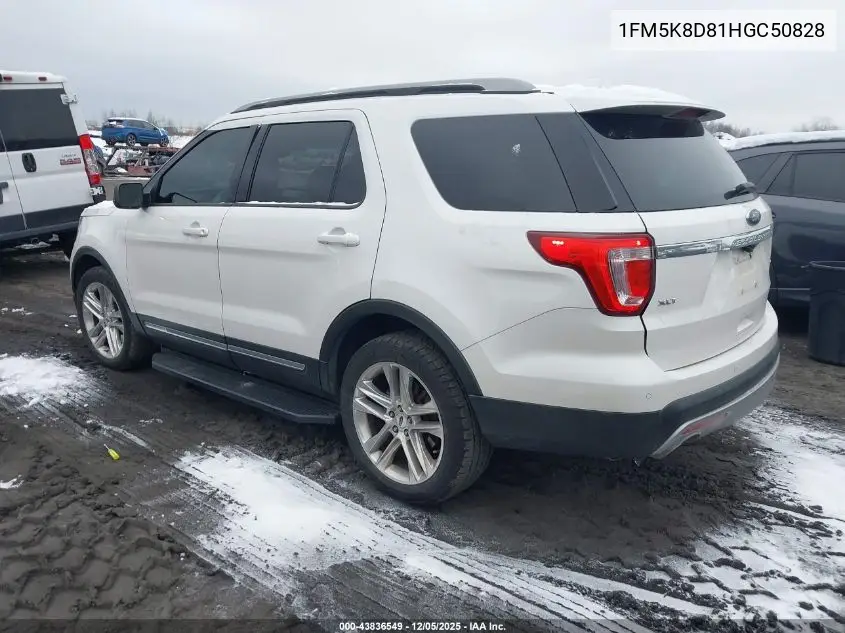 1FM5K8D81HGC50828 2017 Ford Explorer Xlt