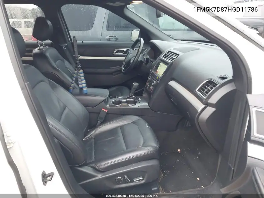 1FM5K7D87HGD11786 2017 Ford Explorer Xlt