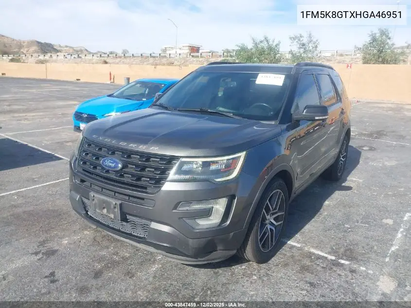 1FM5K8GTXHGA46951 2017 Ford Explorer Sport