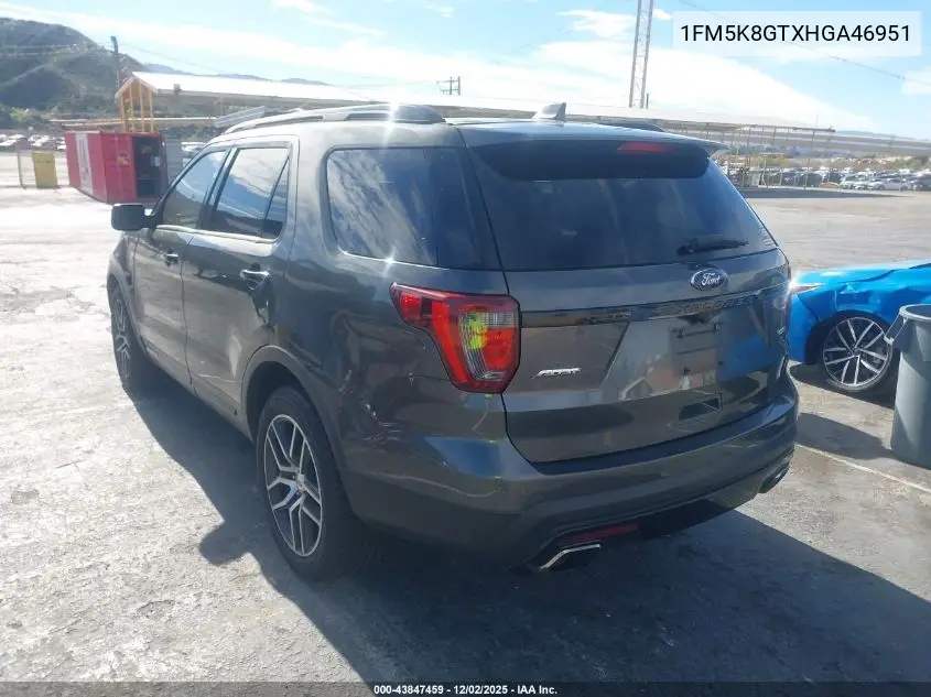 1FM5K8GTXHGA46951 2017 Ford Explorer Sport