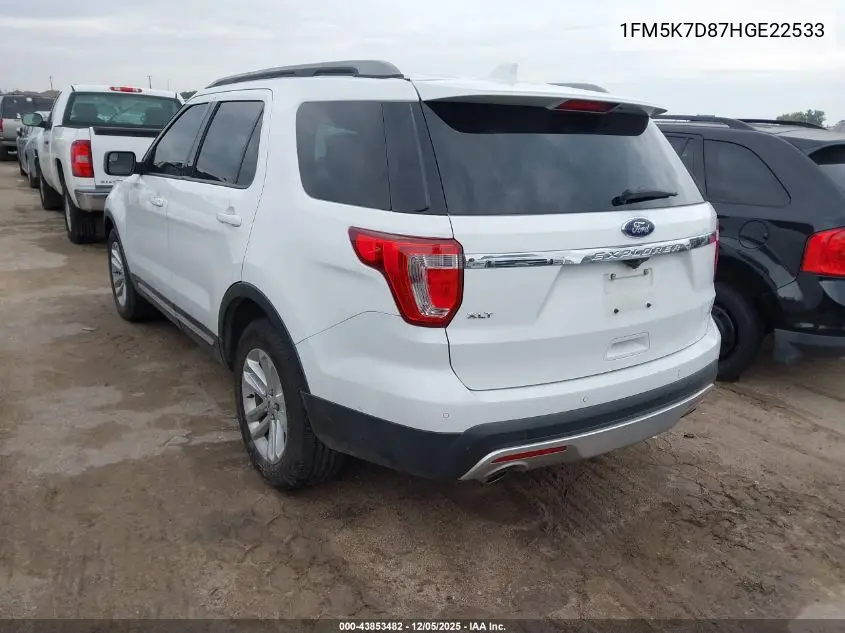 1FM5K7D87HGE22533 2017 Ford Explorer Xlt