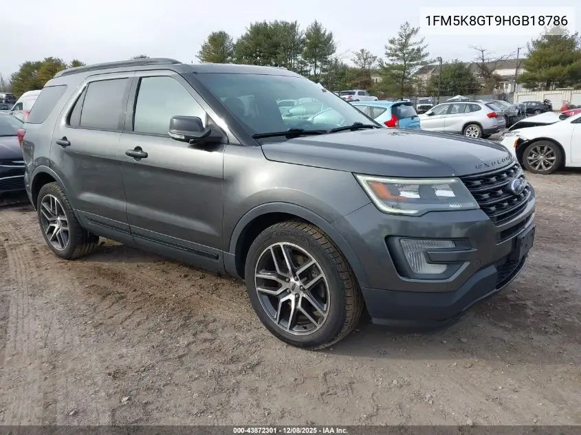 1FM5K8GT9HGB18786 2017 Ford Explorer Sport