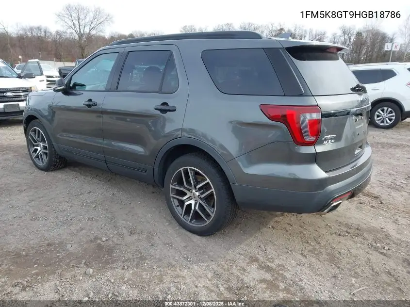 1FM5K8GT9HGB18786 2017 Ford Explorer Sport