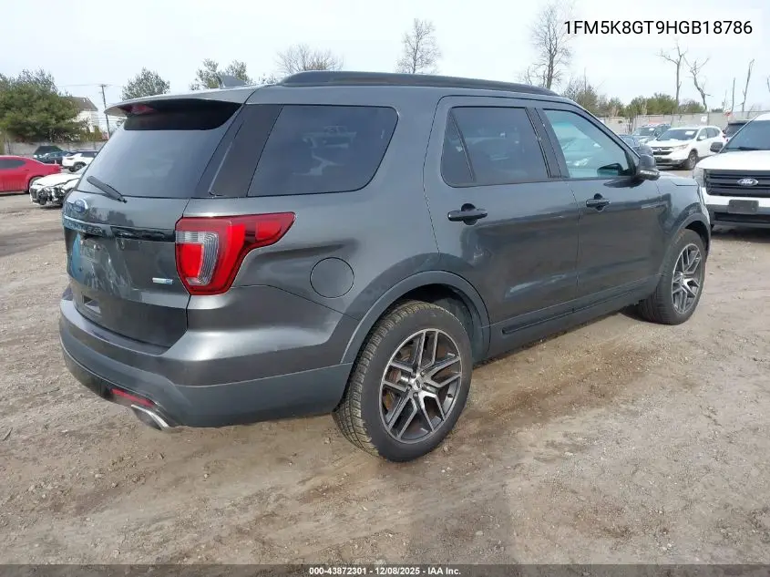 1FM5K8GT9HGB18786 2017 Ford Explorer Sport