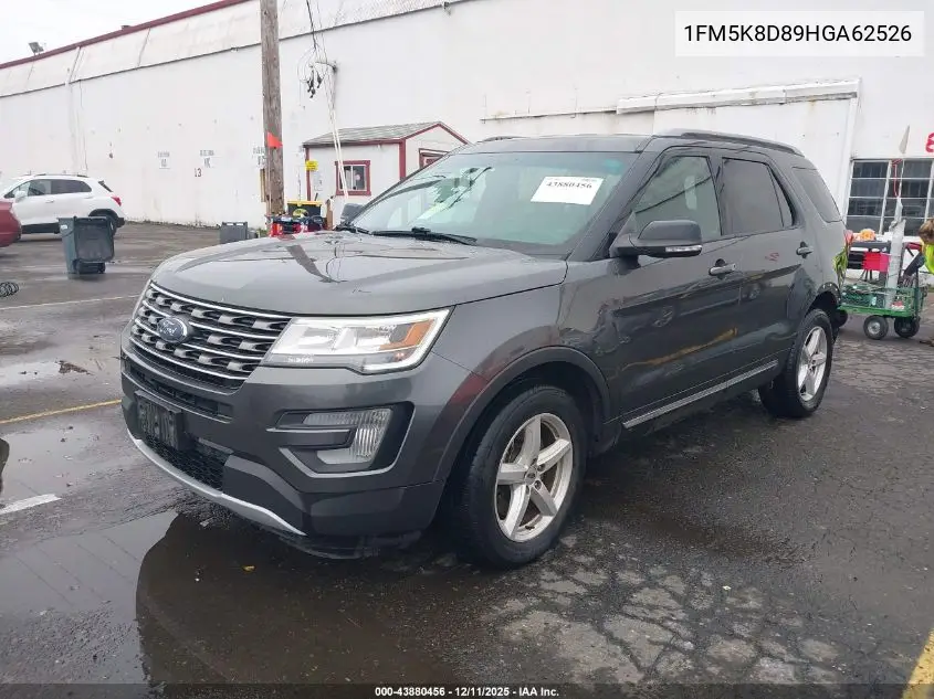 1FM5K8D89HGA62526 2017 Ford Explorer Xlt