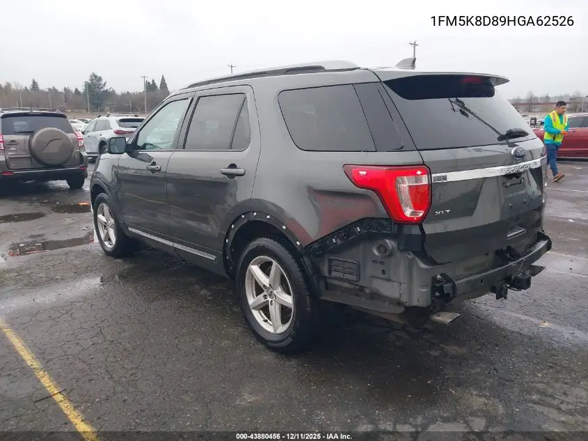 1FM5K8D89HGA62526 2017 Ford Explorer Xlt