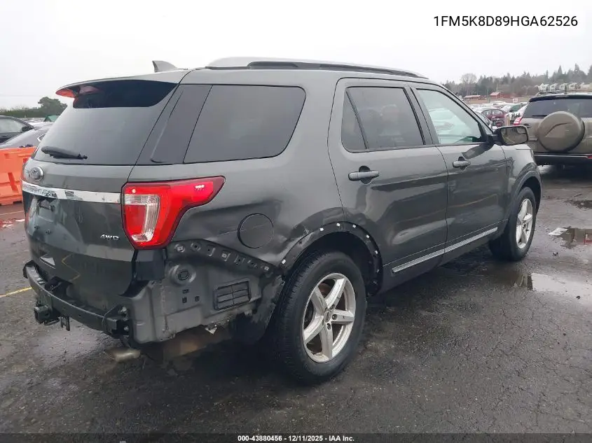 1FM5K8D89HGA62526 2017 Ford Explorer Xlt