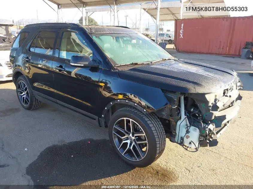 1FM5K8GT8HGD55303 2017 Ford Explorer Sport