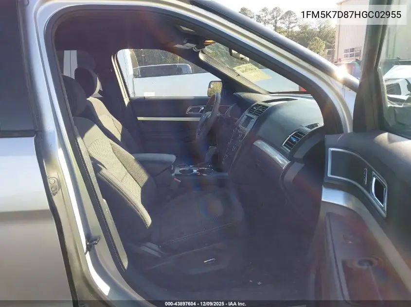 1FM5K7D87HGC02955 2017 Ford Explorer Xlt
