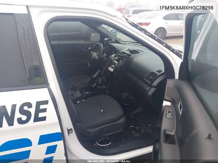 1FM5K8ARXHGC78298 2017 Ford Utility Police Interceptor
