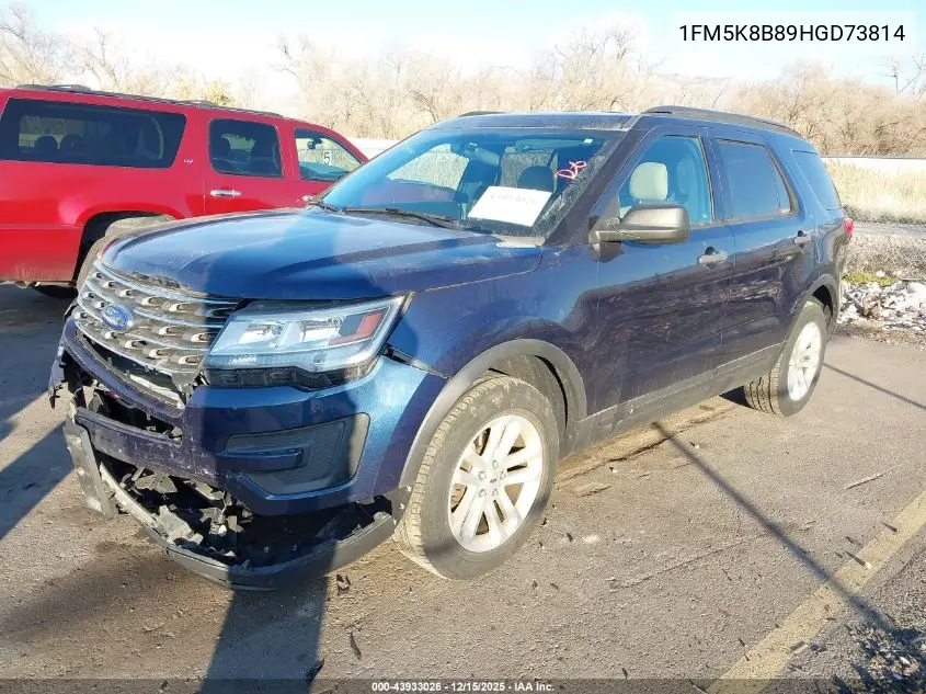 1FM5K8B89HGD73814 2017 Ford Explorer