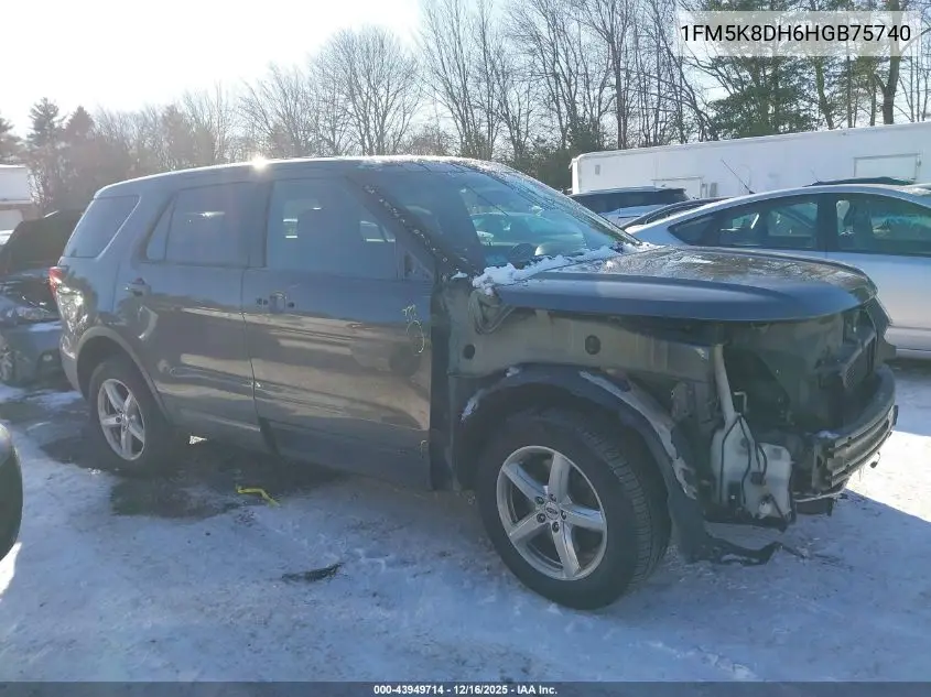 1FM5K8DH6HGB75740 2017 Ford Explorer Xlt
