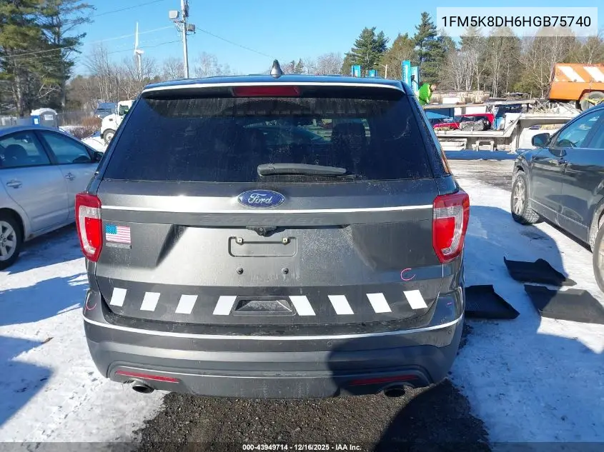 1FM5K8DH6HGB75740 2017 Ford Explorer Xlt