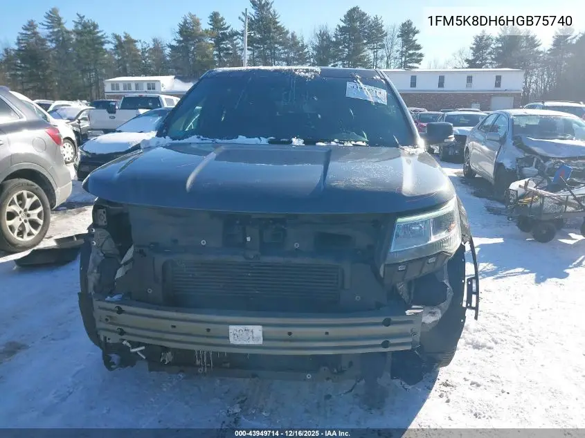 1FM5K8DH6HGB75740 2017 Ford Explorer Xlt
