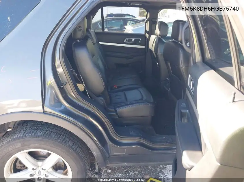 1FM5K8DH6HGB75740 2017 Ford Explorer Xlt