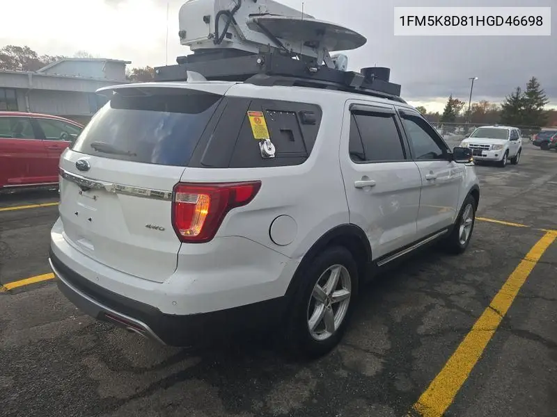 1FM5K8D81HGD46698 2017 Ford Explorer Xlt
