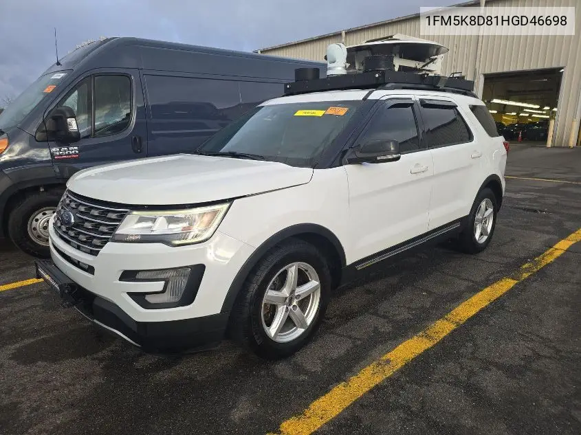 1FM5K8D81HGD46698 2017 Ford Explorer Xlt