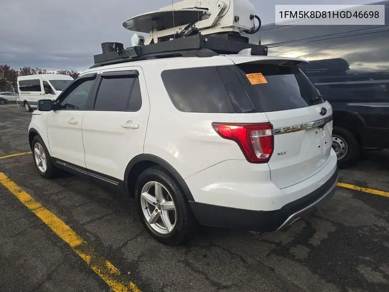 1FM5K8D81HGD46698 2017 Ford Explorer Xlt