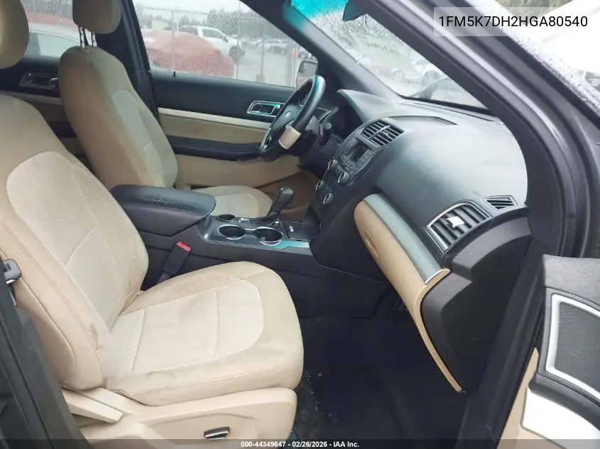 1FM5K7DH2HGA80540 2017 Ford Explorer Xlt
