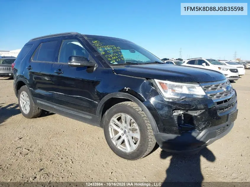 1FM5K8D88JGB35598 2018 Ford Explorer Xlt
