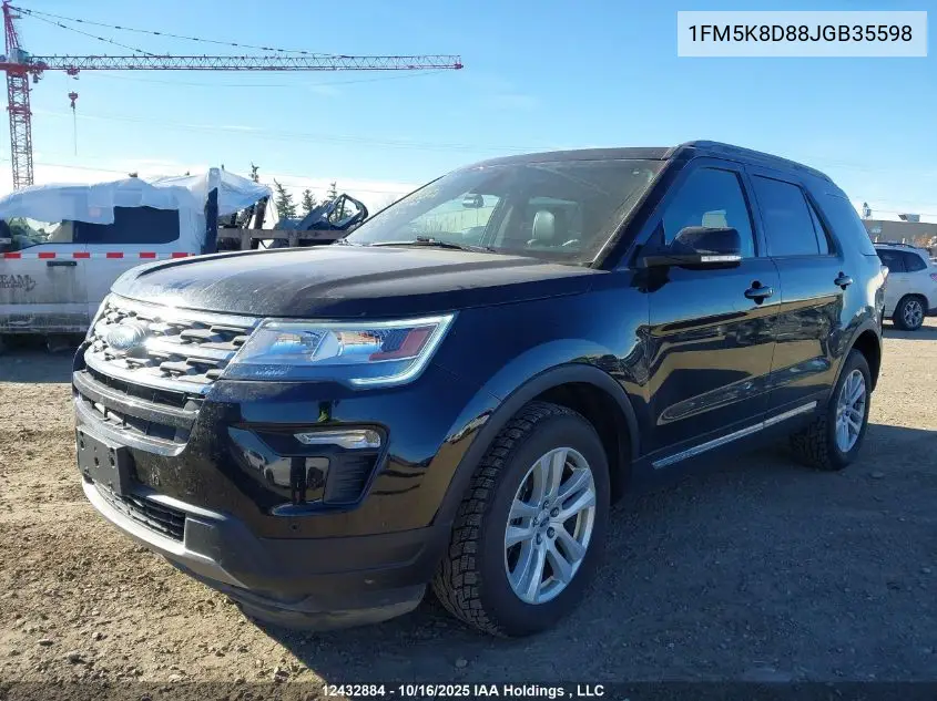 1FM5K8D88JGB35598 2018 Ford Explorer Xlt