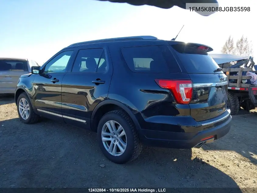 1FM5K8D88JGB35598 2018 Ford Explorer Xlt