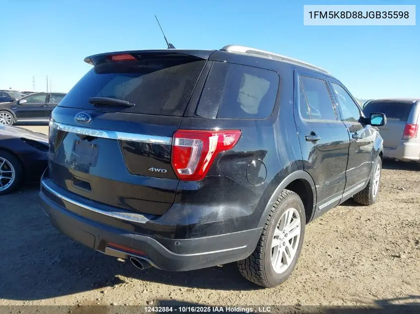 1FM5K8D88JGB35598 2018 Ford Explorer Xlt