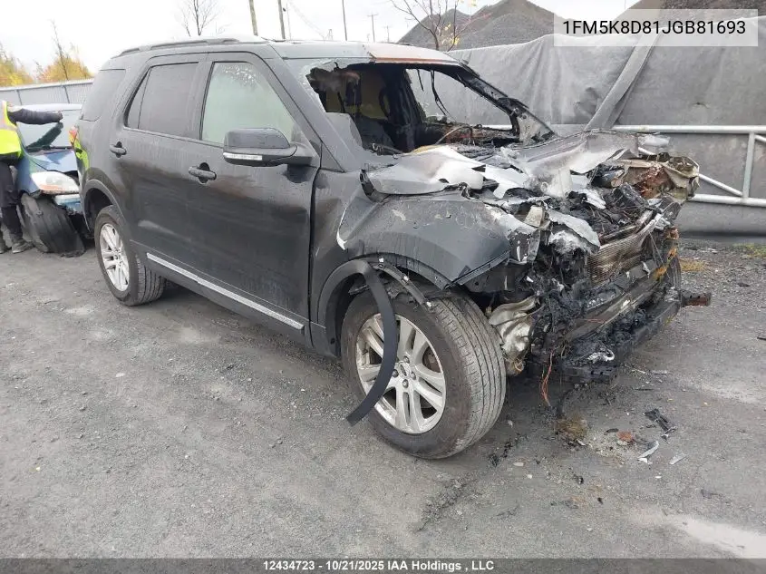 1FM5K8D81JGB81693 2018 Ford Explorer