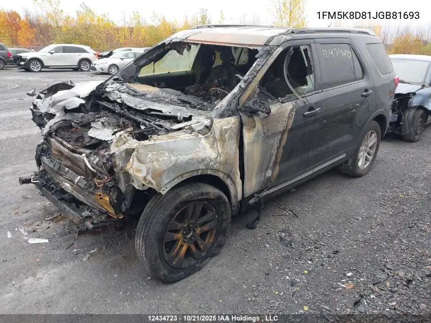 1FM5K8D81JGB81693 2018 Ford Explorer