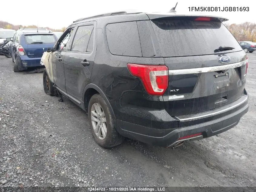 1FM5K8D81JGB81693 2018 Ford Explorer