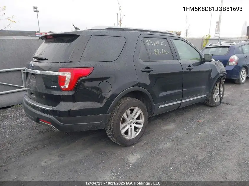 1FM5K8D81JGB81693 2018 Ford Explorer