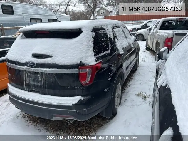1FM5K7D87JGC57363 2018 Ford Explorer Xlt