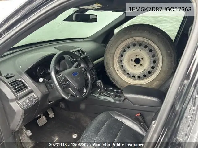 1FM5K7D87JGC57363 2018 Ford Explorer Xlt