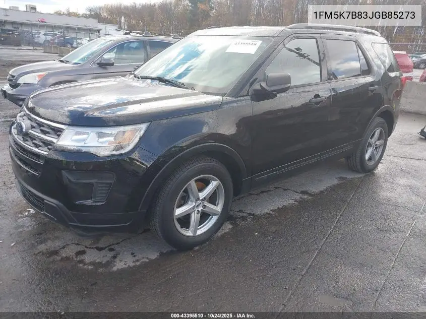 1FM5K7B83JGB85273 2018 Ford Explorer