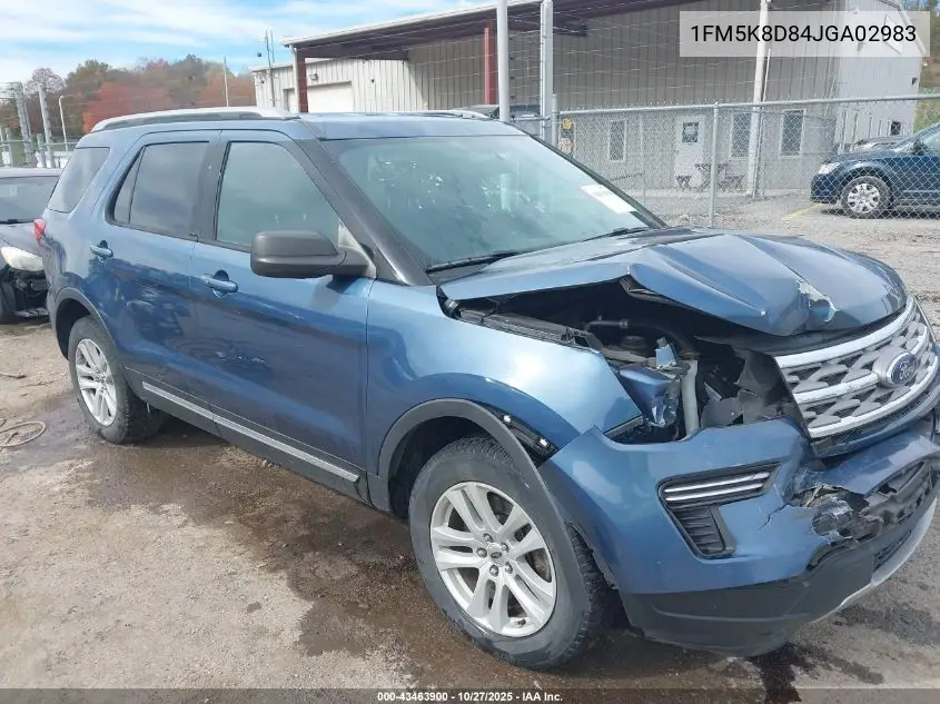 1FM5K8D84JGA02983 2018 Ford Explorer Xlt