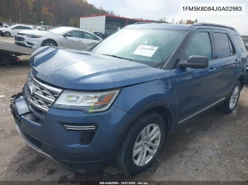 1FM5K8D84JGA02983 2018 Ford Explorer Xlt