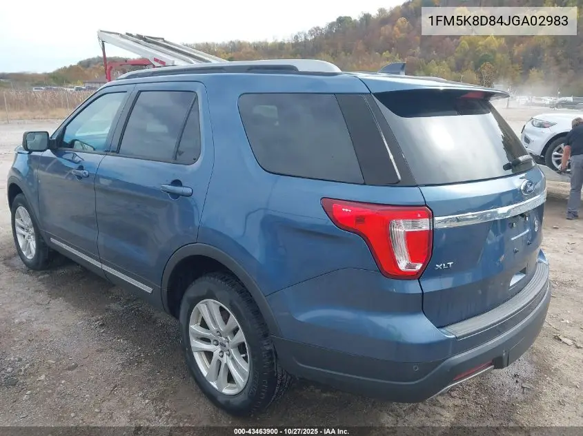 1FM5K8D84JGA02983 2018 Ford Explorer Xlt